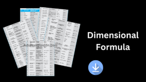 Read more about the article Dimensional Formula