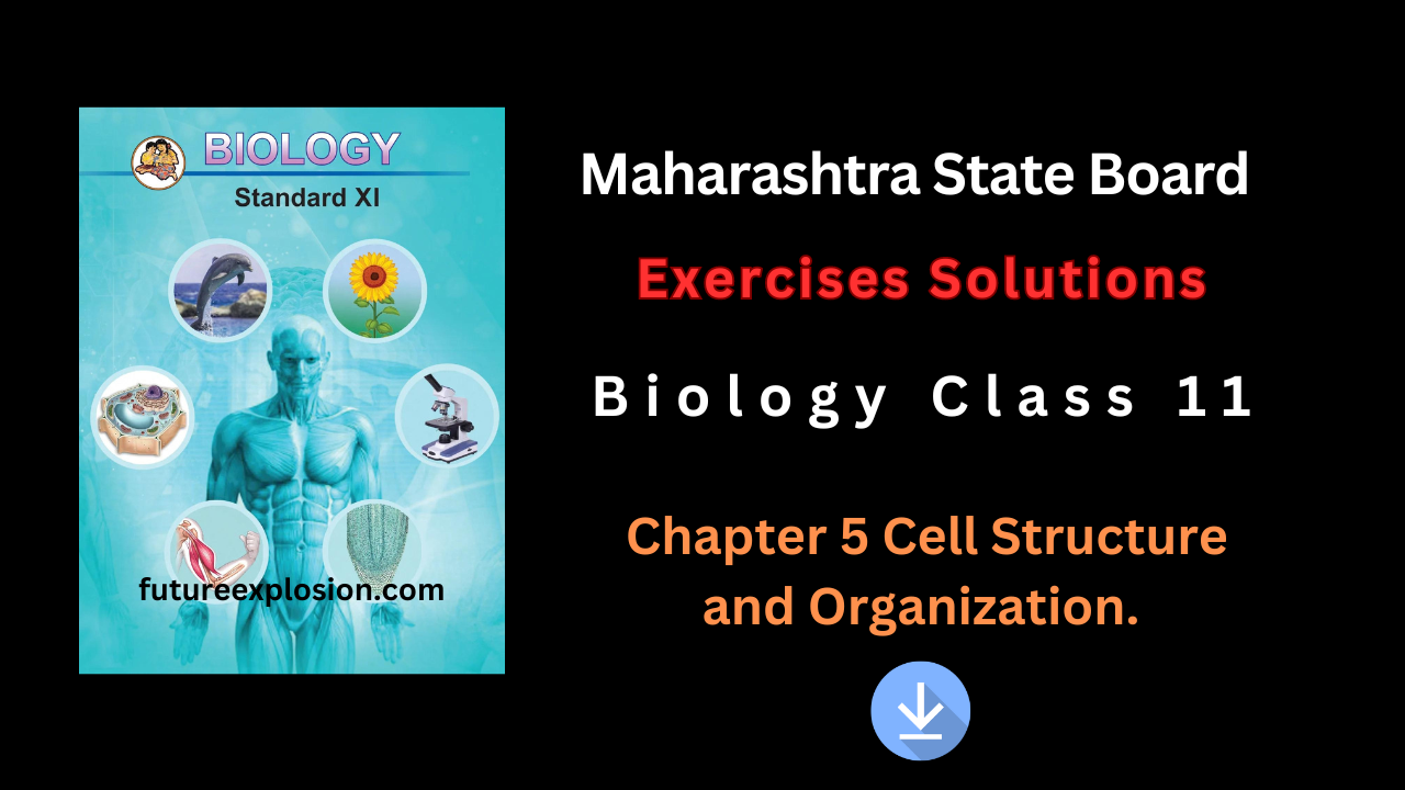 Read more about the article Maharashtra State Board Class 11 Biology Exercises Solutions Chapter 5 Cell Structure and Organization.